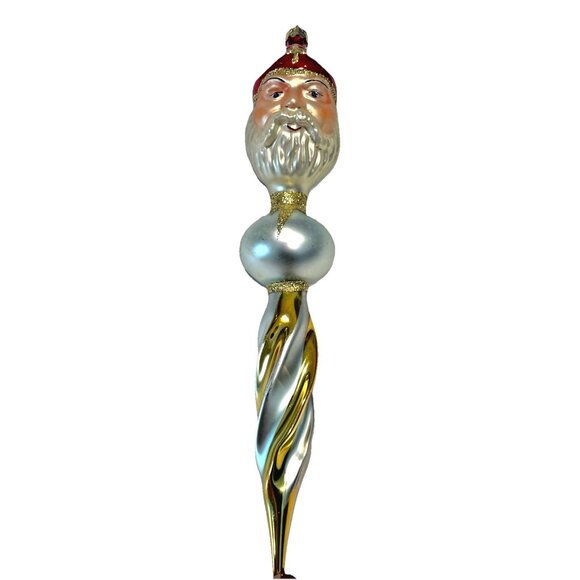 Vintage 1992 Christopher Radko MERLIN SANTA Christmas Ornament Icicle Twist - Picture 1 of 13